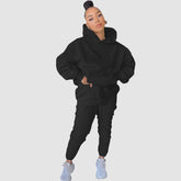 Conjunto de sudaderas con capucha de color liso